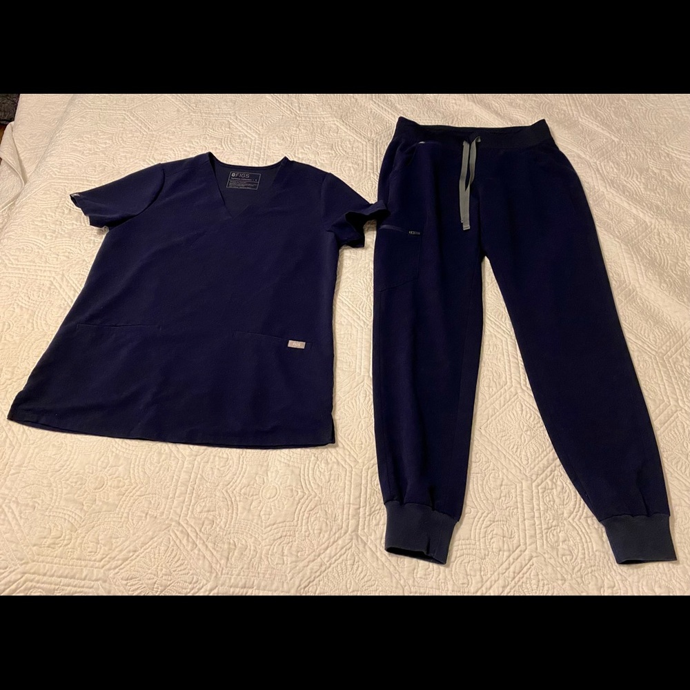 Figs scrub set Navy Blue Small